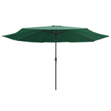 Garden Parasol with Metal Pole 390 cm Green