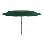 Garden Parasol with Metal Pole 390 cm Green