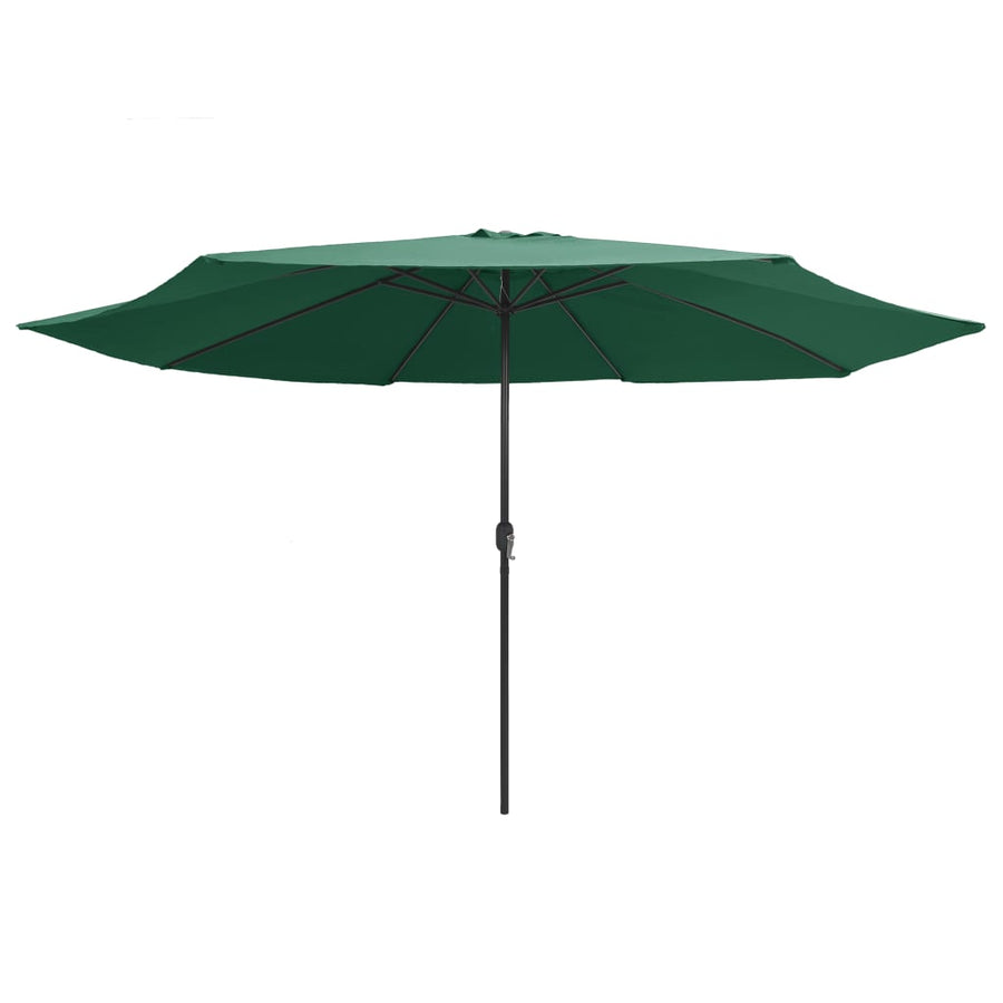 Garden Parasol with Metal Pole 390 cm Green
