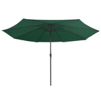 Garden Parasol with Metal Pole 390 cm Green