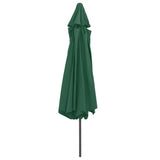 Garden Parasol with Metal Pole 390 cm Green