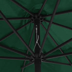 Garden Parasol with Metal Pole 390 cm Green