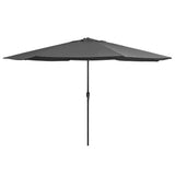 Garden Parasol with Metal Pole 390 cm Anthracite