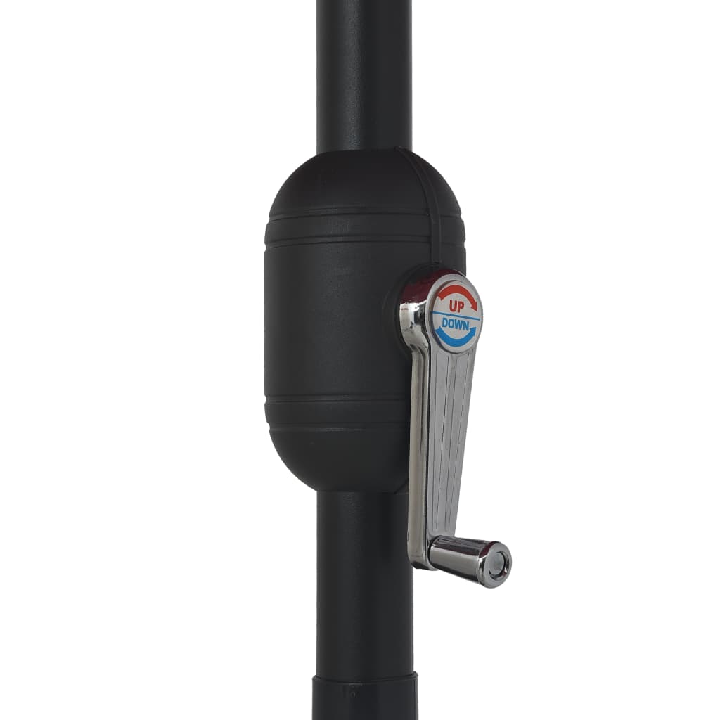Garden Parasol with Metal Pole 390 cm Black