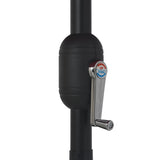 Garden Parasol with Metal Pole 390 cm Black