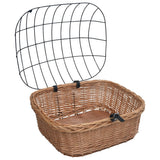 Bike Front Basket with Cover 50x45x35 cm Natural Willow - Top-Down View