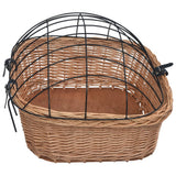 Bike Front Basket with Cover 50x45x35 cm Natural Willow