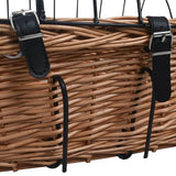 Bike Front Basket with Cover 50x45x35 cm Natural Willow - Extra Image