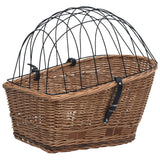 Bike Rear Basket with Cover 55x31x36 cm Natural Willow - Side View