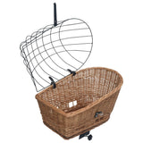 Bike Rear Basket with Cover 55x31x36 cm Natural Willow - Top-Down View