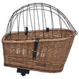 Bike Rear Basket with Cover 55x31x36 cm Natural Willow - 45-Degree Angle