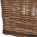 Bike Rear Basket with Cover 55x31x36 cm Natural Willow - Low Angle