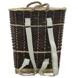 Firewood Backpack with Carrying Belts 44.5x37x50 cm Natural Willow - Side View