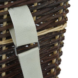 Firewood Backpack with Carrying Belts 44.5x37x50 cm Natural Willow - Close-Up Angle