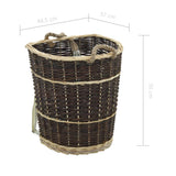 Firewood Backpack with Carrying Belts 44.5x37x50 cm Natural Willow - Extra Image