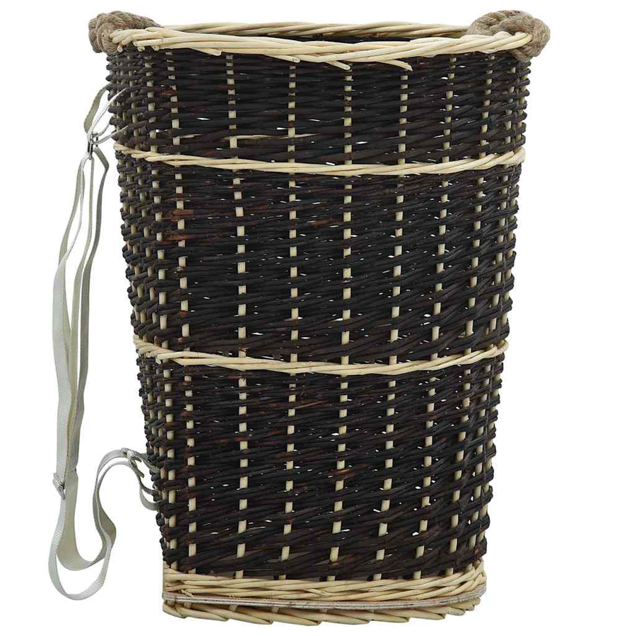 Firewood Backpack with Carrying Belts 50x44x58cm Natural Willow