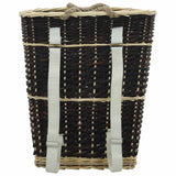 Firewood Backpack with Carrying Belts 50x44x58 cm Natural Willow - Top-Down View