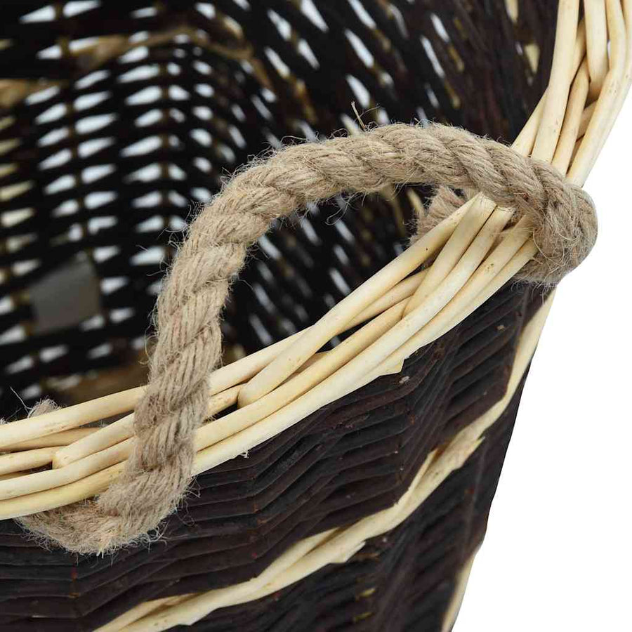 Firewood Backpack with Carrying Belts 50x44x58cm Natural Willow