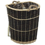 Firewood Backpack with Carrying Belts 57x51x69cm Natural Willow