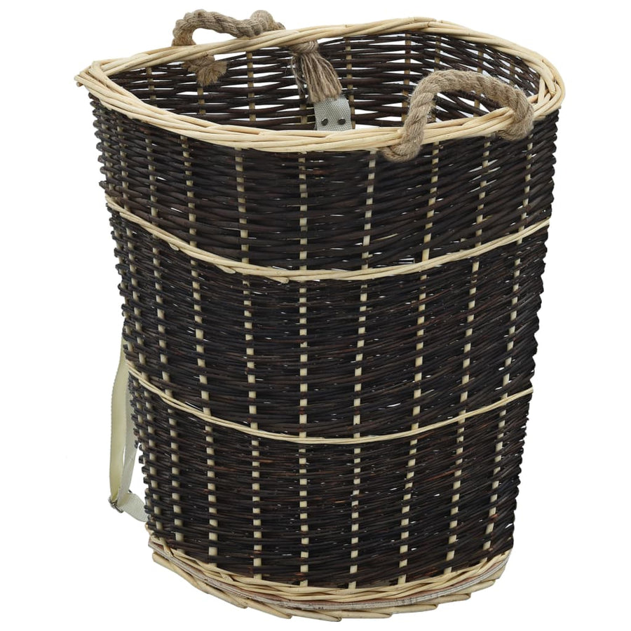Firewood Backpack with Carrying Belts 57x51x69cm Natural Willow