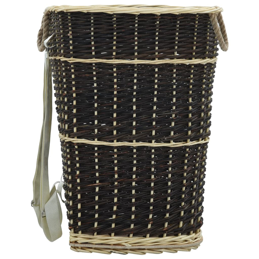 Firewood Backpack with Carrying Belts 57x51x69cm Natural Willow