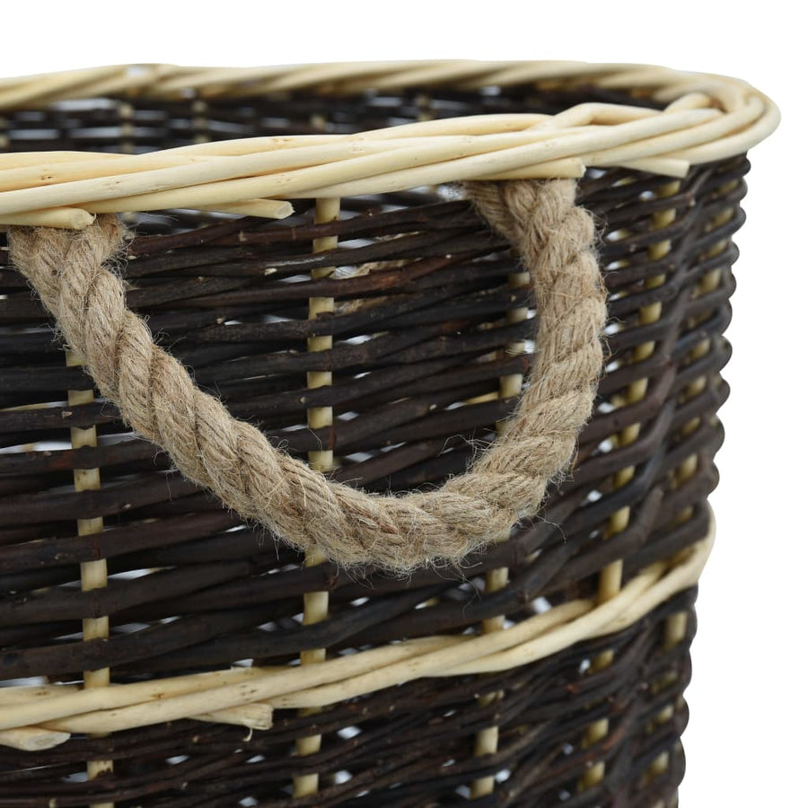 Firewood Backpack with Carrying Belts 57x51x69cm Natural Willow