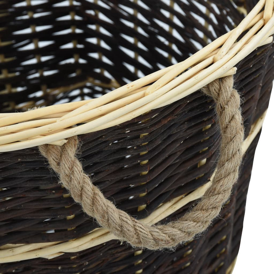 Firewood Backpack with Carrying Belts 57x51x69cm Natural Willow