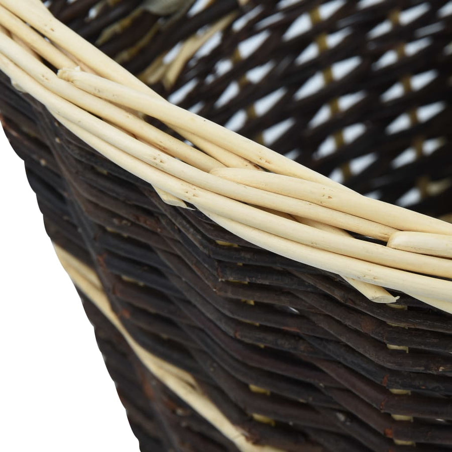 Firewood Backpack with Carrying Belts 57x51x69cm Natural Willow