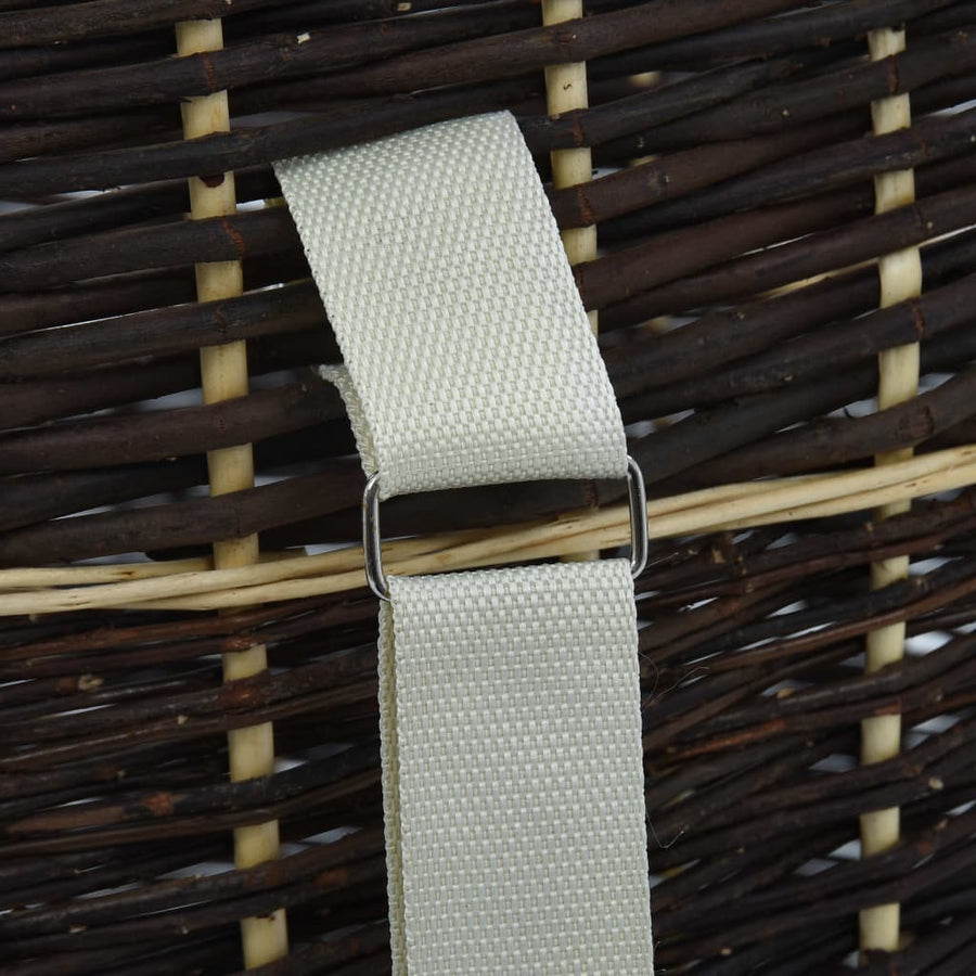 Firewood Backpack with Carrying Belts 57x51x69cm Natural Willow