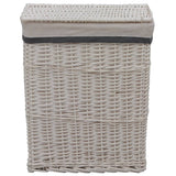 Laundry Basket White Willow - Front View