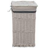 Laundry Basket White Willow - Side View