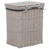 Laundry Basket White Willow - Top-Down View