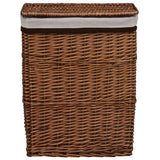 Laundry Basket Brown Willow - Front View