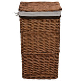 Laundry Basket Brown Willow - Side View