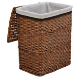 Laundry Basket Brown Willow - 45-Degree Angle