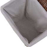Laundry Basket Brown Willow - Rear View