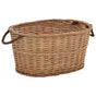 Firewood Basket with Carrying Handles 56x40x28cm Natural Willow