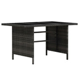 4 Piece Garden Lounge Set with Cushions Poly Rattan Grey - Top-Down View