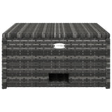 4 Piece Garden Lounge Set with Cushions Poly Rattan Grey - Extra Image