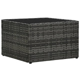 5 Piece Garden Lounge Set with Cushions Poly Rattan Grey - Extra Image