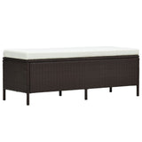 3 Piece Garden Lounge Set with Cushions Poly Rattan Brown