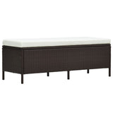3 Piece Garden Lounge Set with Cushions Poly Rattan Brown - Top-Down View
