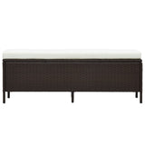 3 Piece Garden Lounge Set with Cushions Poly Rattan Brown - 45-Degree Angle