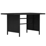 3 Piece Garden Lounge Set with Cushions Poly Rattan Black - Close-Up Angle