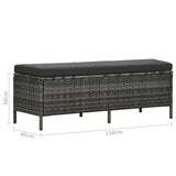 3 Piece Garden Lounge Set with Cushions Poly Rattan Grey - Extra Image