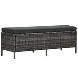 3 Piece Garden Lounge Set with Cushions Poly Rattan Grey - Top-Down View