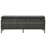 3 Piece Garden Lounge Set with Cushions Poly Rattan Grey