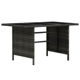 3 Piece Garden Lounge Set with Cushions Poly Rattan Grey - Close-Up Angle