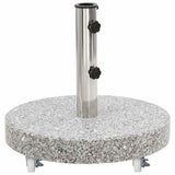 Parasol Base Granite 30 kg Round Grey - Front View