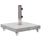 Parasol Base Granite 30 kg Square Grey - Front View